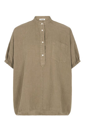 Cowboy Button Bluse aus Leinen 