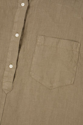 Cowboy Button Bluse aus Leinen 