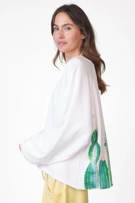 Sweatshirt mit r&uuml;ckseitigem Print