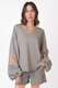 Sweatshirt mit &uuml;berlangen &Auml;rmeln