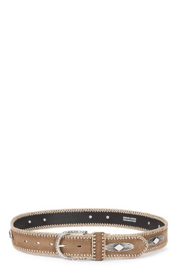 G&uuml;rtel mit Stickerei und Nietenbesatz