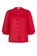 Bluse Theia mit Leinen