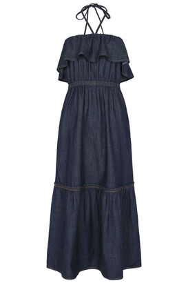 Bandeau Kleid mit Volants 