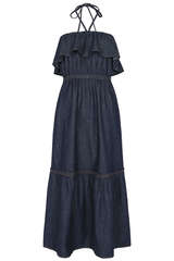 Bandeau Kleid mit Volants 