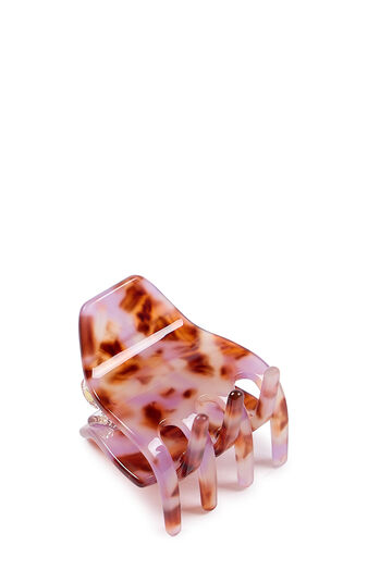 Haarspange Lilly, Braun Flieder gemustert