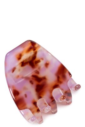 Haarspange Lilly, Braun Flieder gemustert