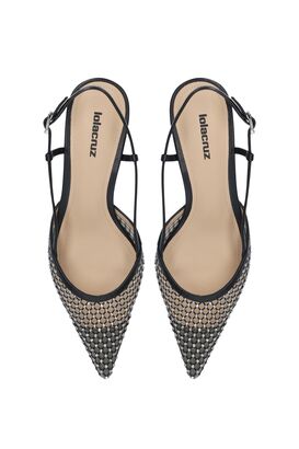 Slingback mit Strasssteinchen