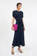 Midikleid mit Raffung