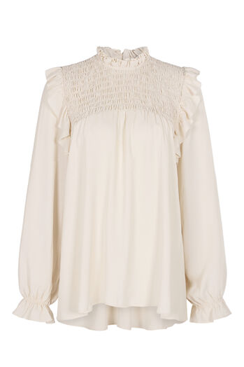 Bluse mit Seide 