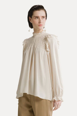 Bluse mit Seide 