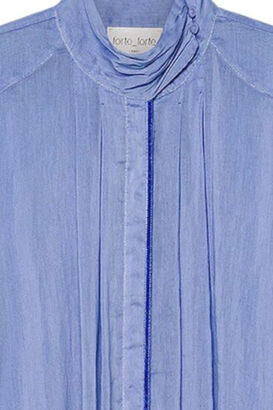 Bluse mit Seide