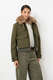 Bomberjacke mit Faux Fur Kragen 