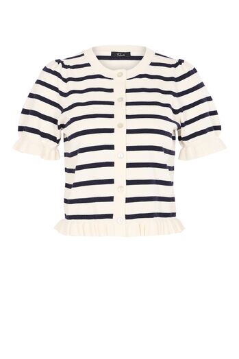 Cardigan mit Volantdetails
