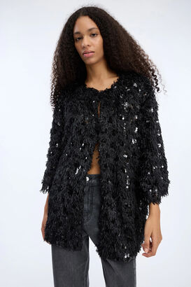 Jacke mit texturierter Oberfl&auml;che 