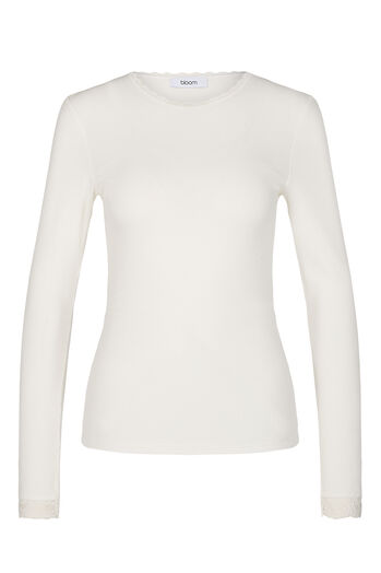 Longsleeve mit Spitzenborte