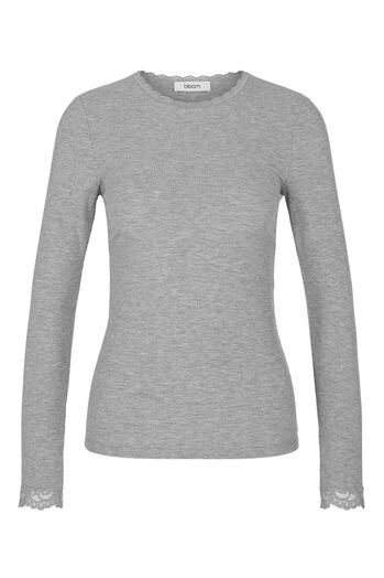 Longsleeve mit Spitzenborte