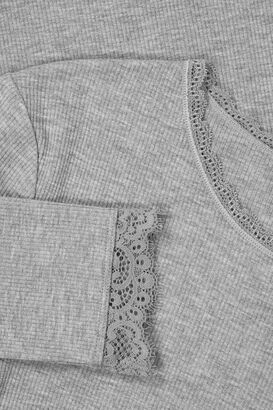 Longsleeve mit Spitzenborte