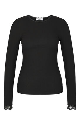 Longsleeve mit Spitzenborte