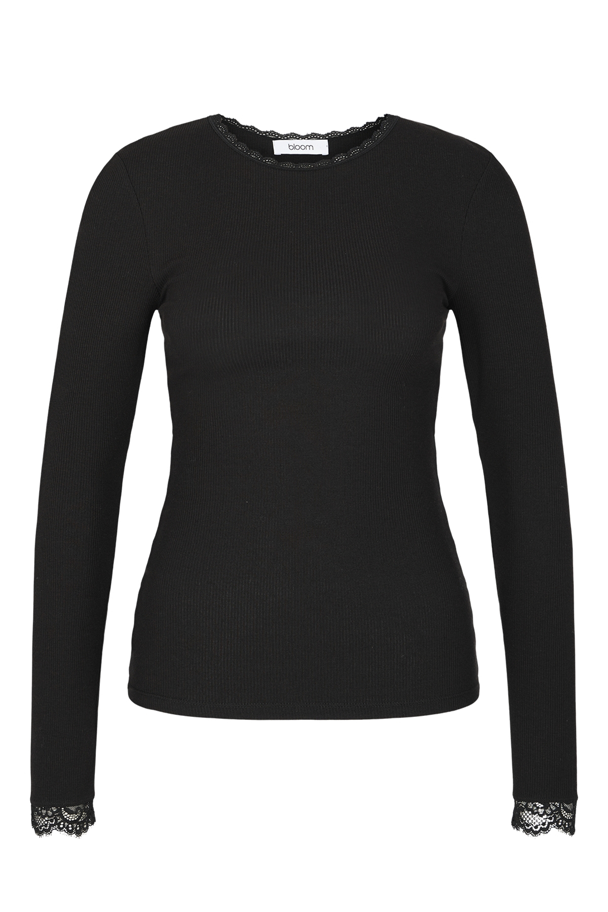 Longsleeve mit Spitzenborte