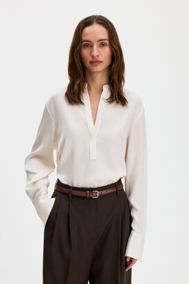 Bluse mit verdeckter Knopfleiste 