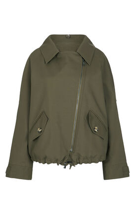 Jacke aus Baumwolle mit Fake Fur