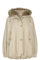 Wendbare Jacke aus Baumwolle mit Fake Fur