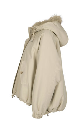 Wendbare Jacke aus Baumwolle mit Fake Fur