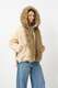 Wendbare Jacke aus Baumwolle mit Fake Fur