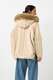 Wendbare Jacke aus Baumwolle mit Fake Fur