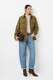 Oversize Hemdjacke mit Stickerei