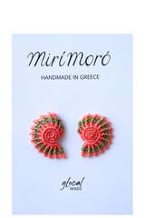 Ohrringe Shell, Neon Coral