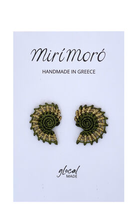 Ohrringe Shell, Olive