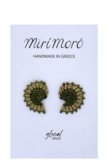 Ohrringe Shell, Olive