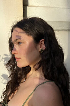 Ohrringe Shell, Olive