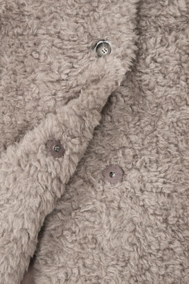 Fake Fur Jacke mit Stehkragen 