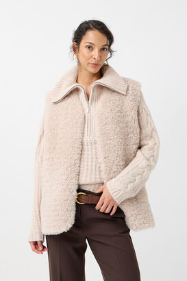 Fake Fur Long Weste