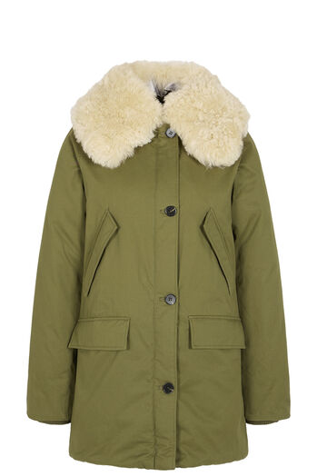 Parka mit Lammfellkragen