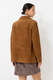 Velours-Lederjacke Overshirt