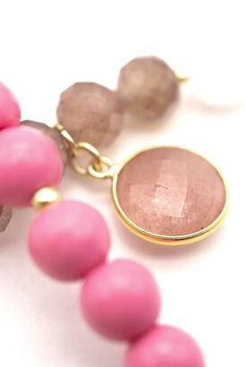 Armband Mala Twin, Pink 
