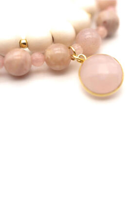 Armband Mala Twin, Rose Moon 