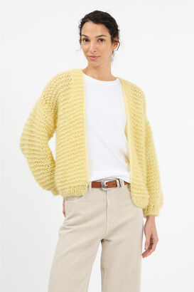 Handstrick- Cardigan Collette mit Super Kid Mohair