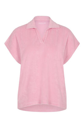 Frottee Shirt mit Polokragen