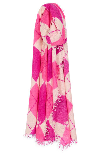 Cashmere Schal Pink Argyle