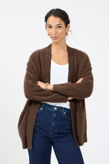 Cardigan aus Mink Wash Wolle 
