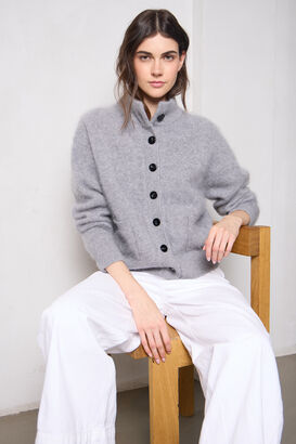 Cardigan aus Mink Wash Wolle 