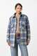 Oversize Hemdjacke mit Stickerei