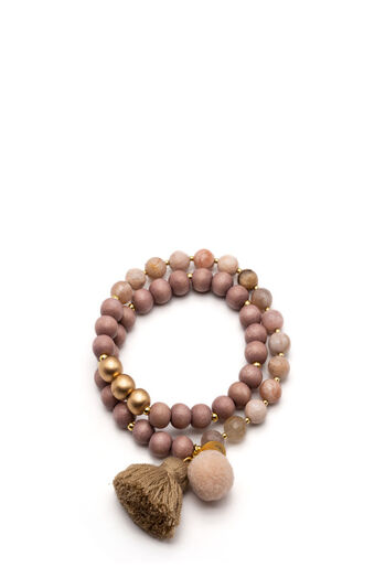 Armband Mala Twin, Sand