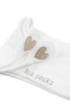 Sneakersocken mit Herz Applikation