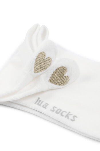 Sneakersocken mit Herz Applikation