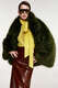 Faux Fur Jacke Kastanje